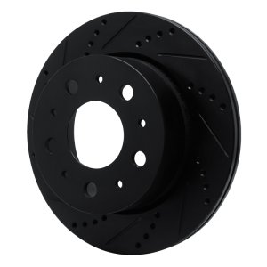 Ram Promaster 2500 Brake Rotor (1) - Rear Left - R1 Concepts - Drilled & Slotted - Black - `14-`21